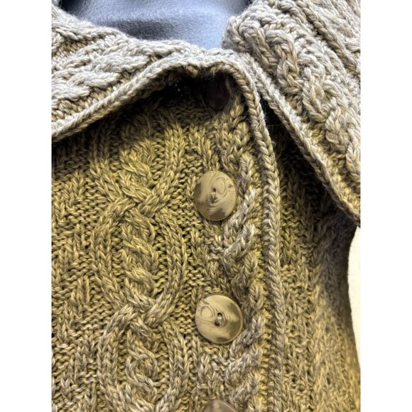 Blarney Woolen Mills Cable Knit Cardigan Sweater Gray S - Picture 6 of 8